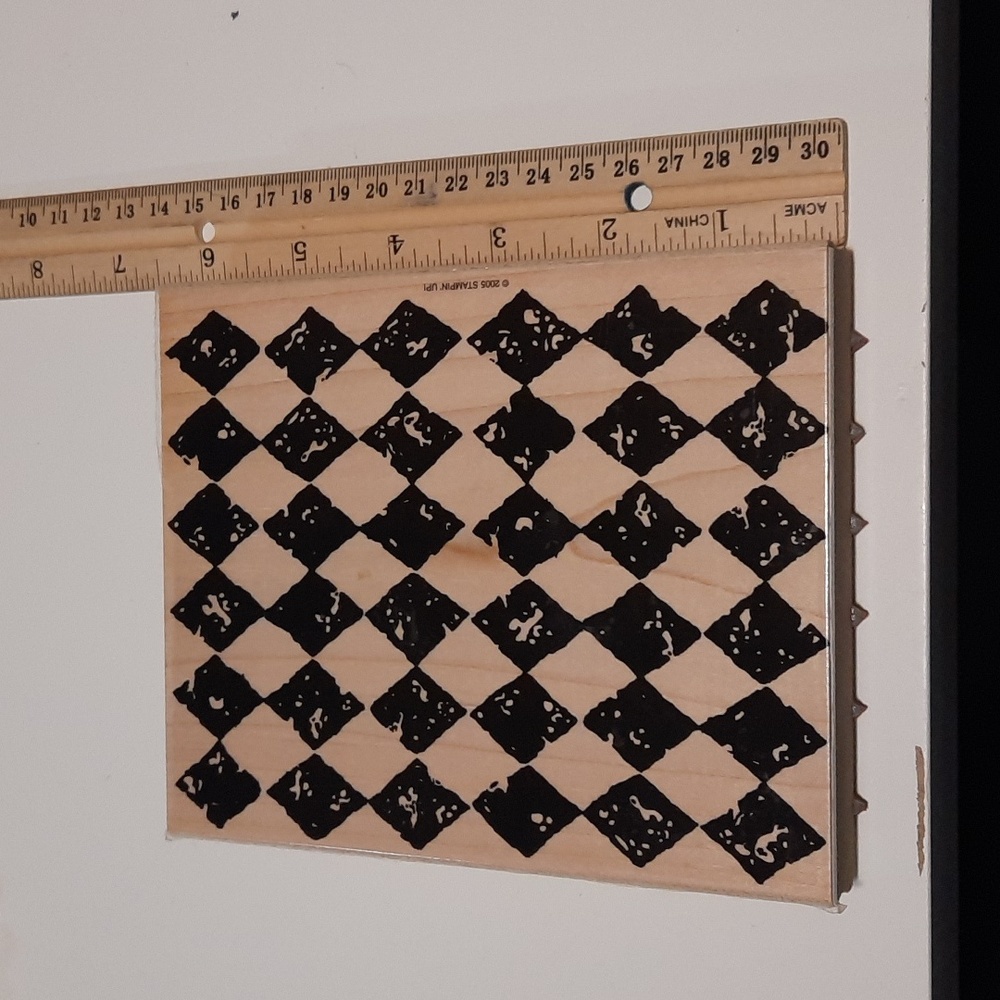 Print Pattern (Harlequin) Background stampin Up rubber stamp